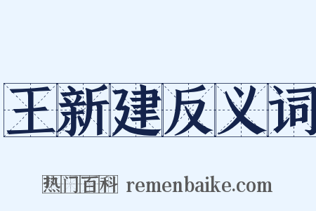 王新建反义词是什么意思的图片